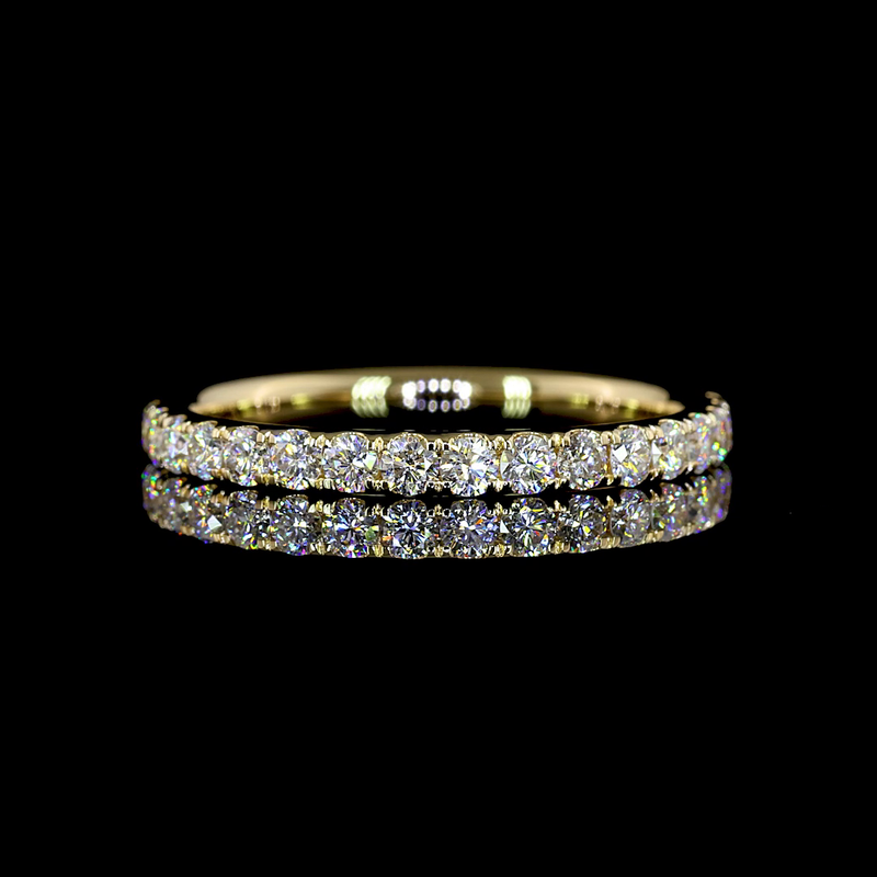 1/2ctw Pave Micro Round Half Eternity Band