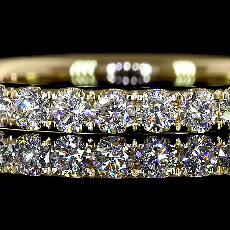 1/2ctw Pave Micro Round Half Eternity Band