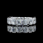 2-1/4ctw Radiant Bezel Diamond 3/4 Eternity Band