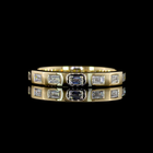 3/8ctw Flush East West Baguette 3/4 Eternity Band