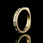 3/8ctw Flush East West Baguette 3/4 Eternity Band
