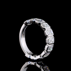 2ctw Emerald Bezel Diamond 3/4 Eternity Band