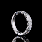 2ctw Emerald Bezel Diamond 3/4 Eternity Band