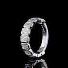 2ctw Emerald Bezel Diamond 3/4 Eternity Band