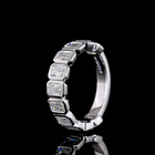 2ctw Emerald Bezel Diamond 3/4 Eternity Band