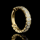 2ctw Emerald Bezel Diamond 3/4 Eternity Band