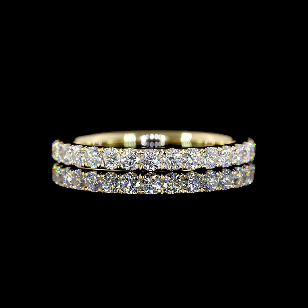 1/2ctw U Prong Round Half Eternity Band