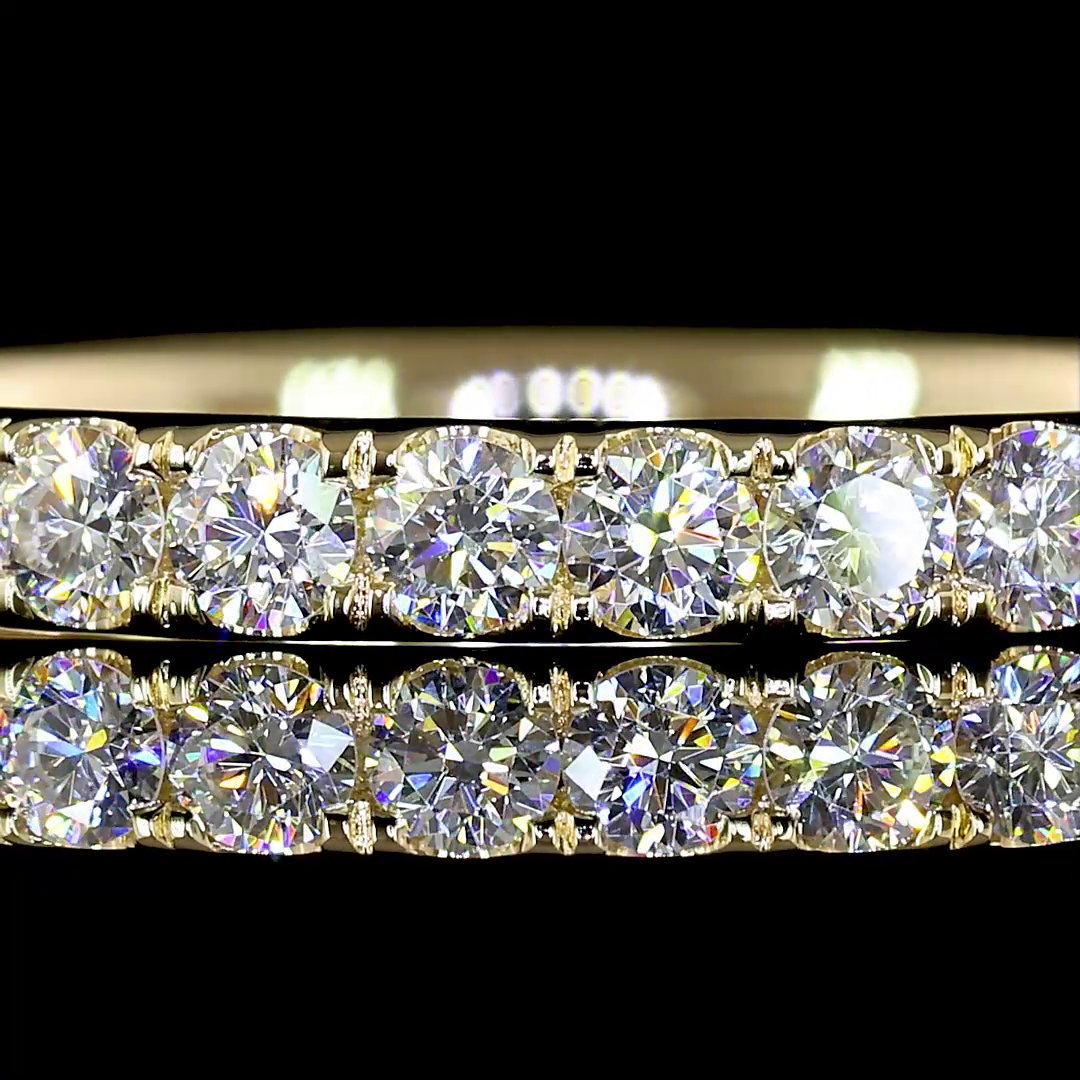 1/2ctw U Prong Round Half Eternity Band