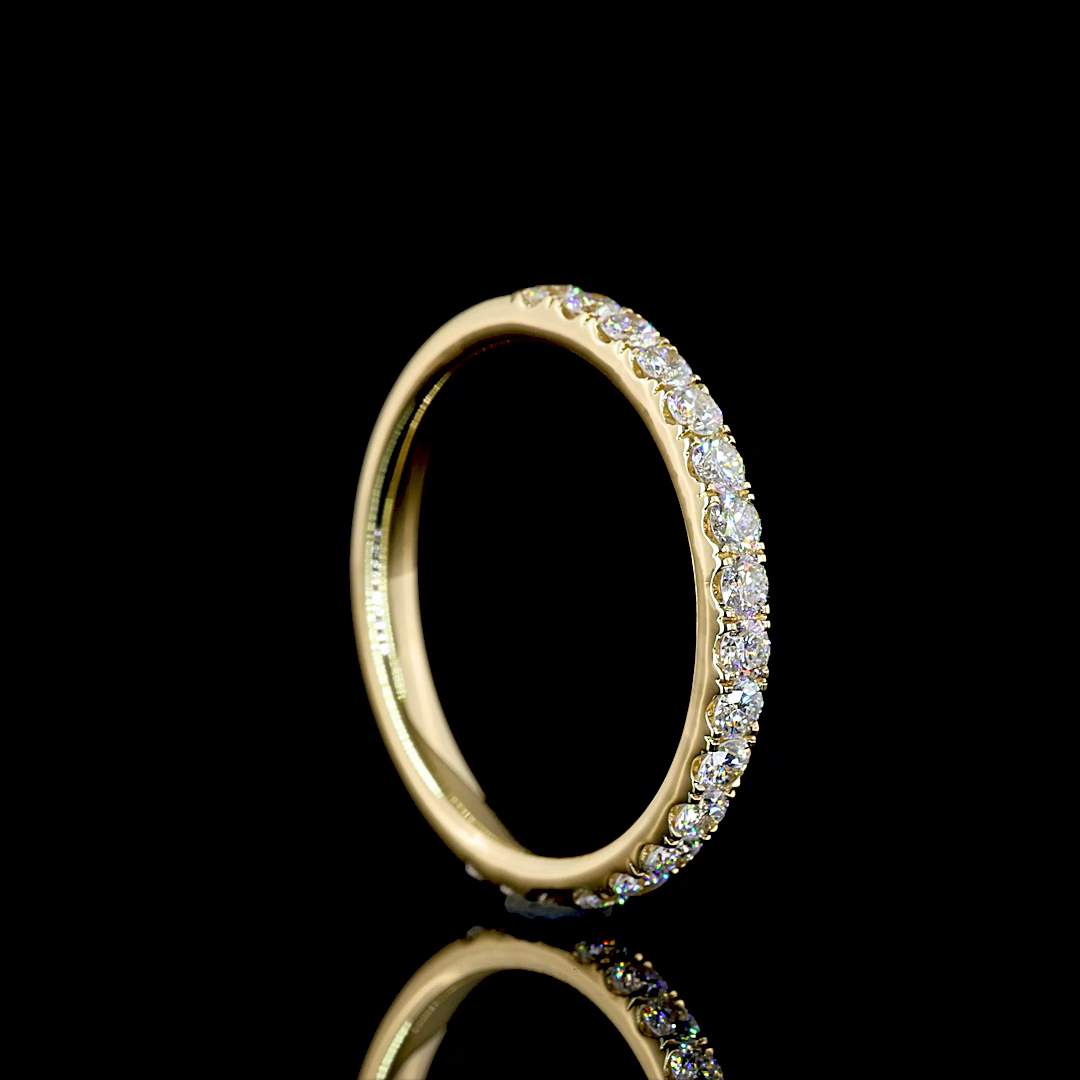 1/2ctw U Prong Round Half Eternity Band