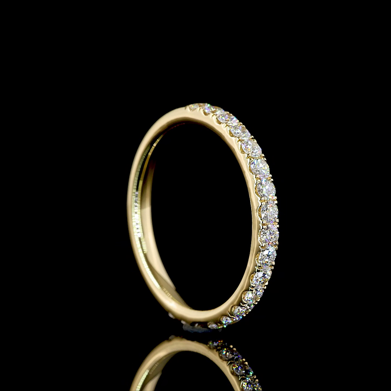1/2ctw U Prong Round Half Eternity Band