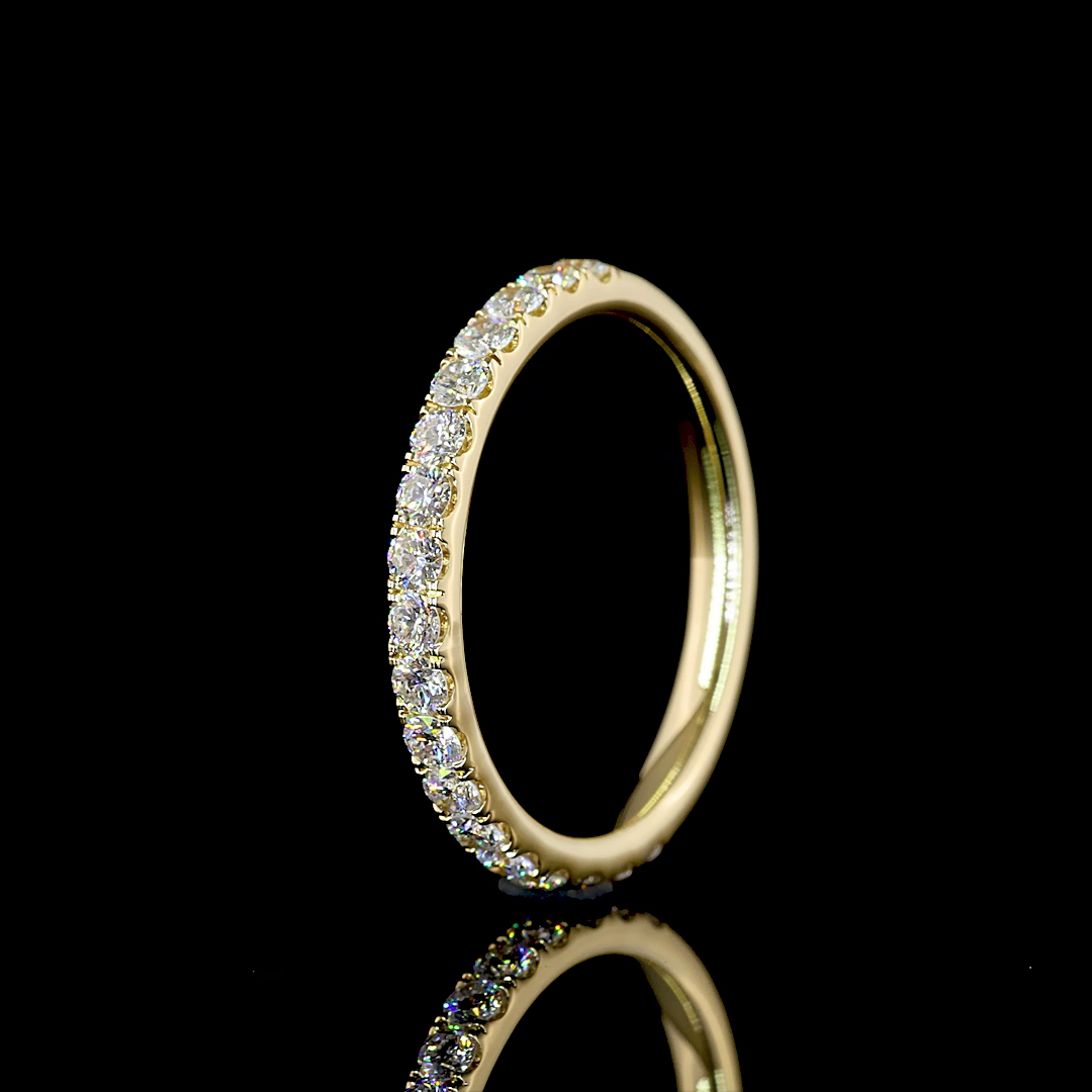1/2ctw U Prong Round Half Eternity Band
