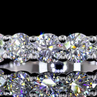 2ctw Prong Round Half Eternity Band