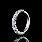 2ctw Prong Round Half Eternity Band