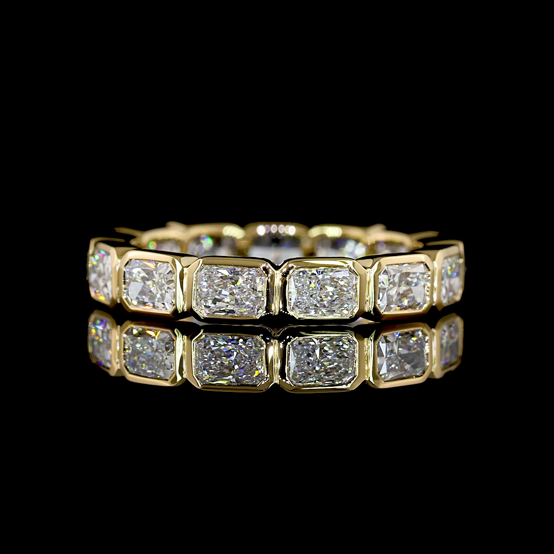 1-3/4ctw Bezel East West Radiant Eternity Band