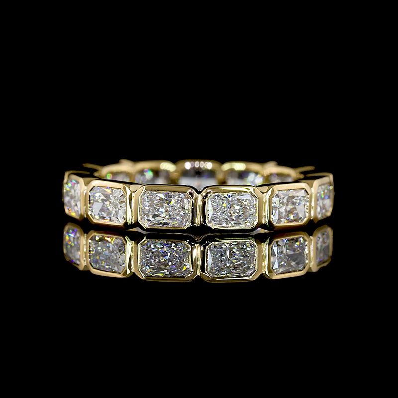 1-3/4ctw Bezel East West Radiant Eternity Band