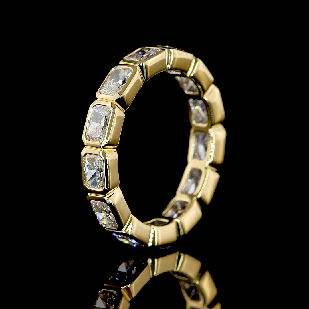 1-3/4ctw Bezel East West Radiant Eternity Band