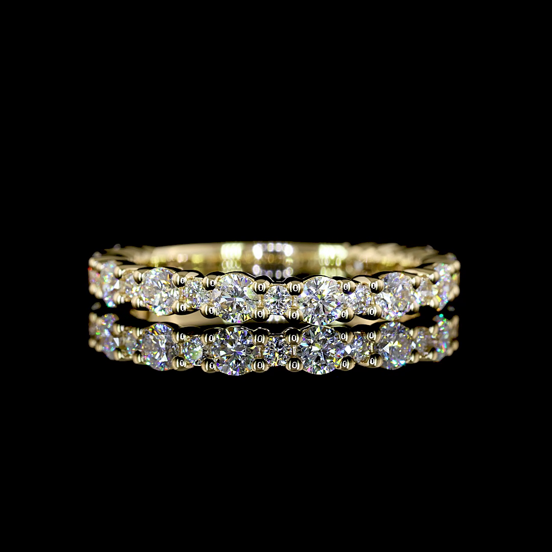 3/4ctw Prong Round 3/4 Eternity Band