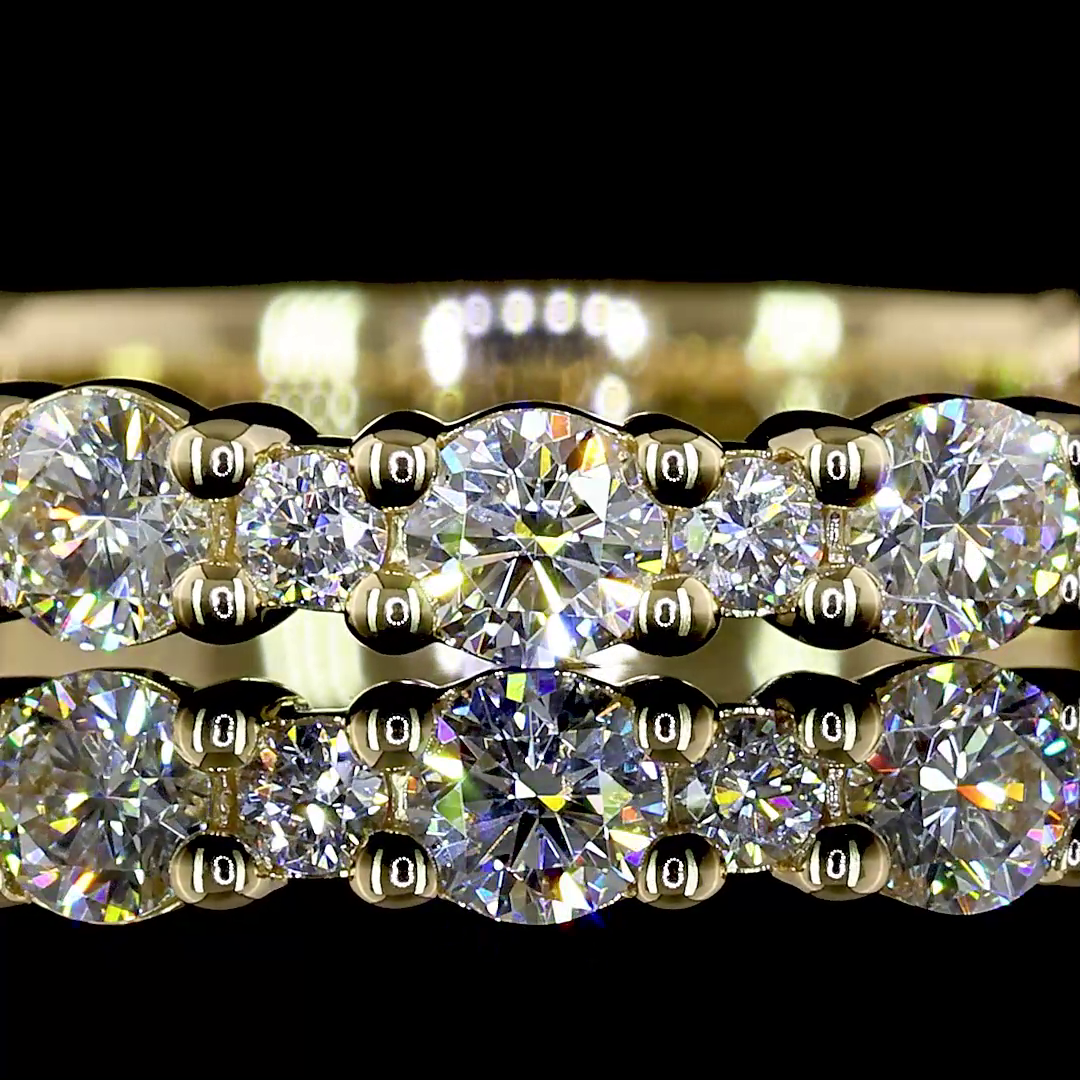 3/4ctw Prong Round 3/4 Eternity Band