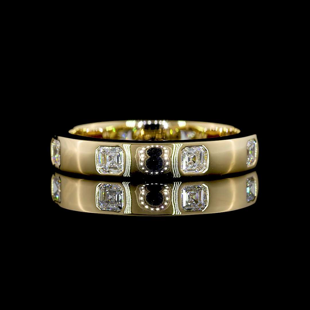 3/4ctw Flush Asscher Eternity Band