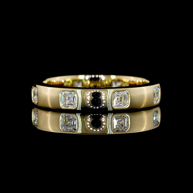 3/4ctw Flush Asscher Eternity Band