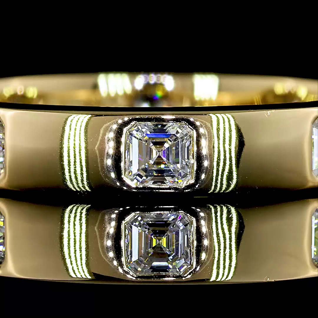 3/4ctw Flush Asscher Eternity Band