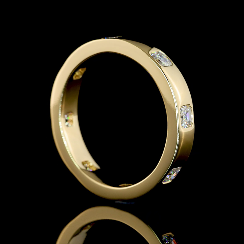3/4ctw Flush Asscher Eternity Band
