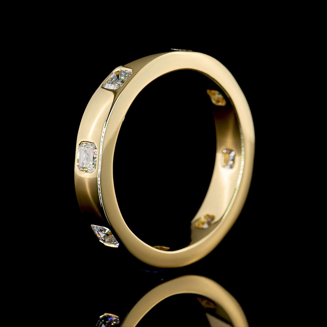 3/4ctw Flush Asscher Eternity Band