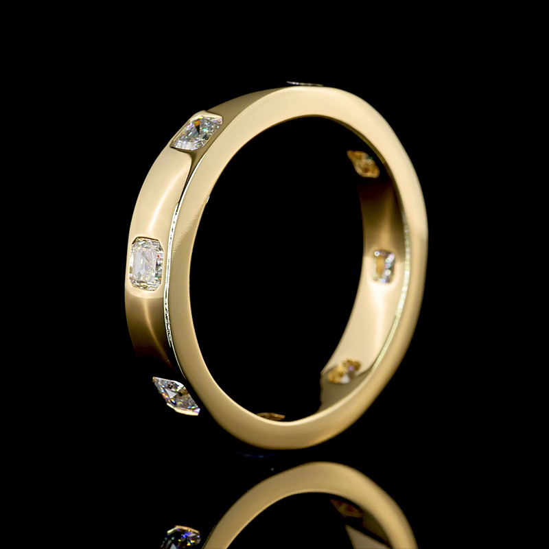 3/4ctw Flush Asscher Eternity Band