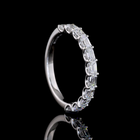 1ctw U Prong East West Emerald Half Eternity Band