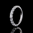 1ctw U Prong East West Emerald Half Eternity Band