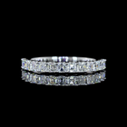 3/4ctw U Prong Asscher Half Eternity Band