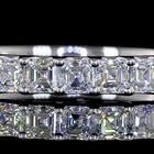 3/4ctw U Prong Asscher Half Eternity Band