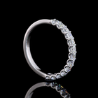 3/4ctw U Prong Asscher Half Eternity Band