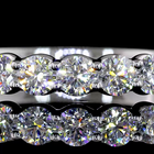 3/4ctw U Prong Round Half Eternity Band