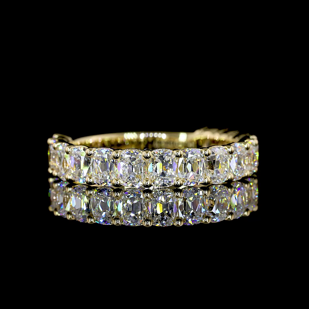 2ctw Prong Cushion 3/4 Eternity Band