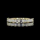 1ctw U Prong East West Emerald Half Eternity Band