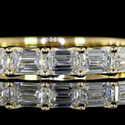 1ctw U Prong East West Emerald Half Eternity Band