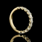 1ctw U Prong East West Emerald Half Eternity Band