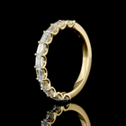 1ctw U Prong East West Emerald Half Eternity Band