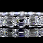 1-3/4ctw U Prong East West Emerald Eternity Band