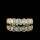 1ctw Bezel Emerald Seven Stone Band
