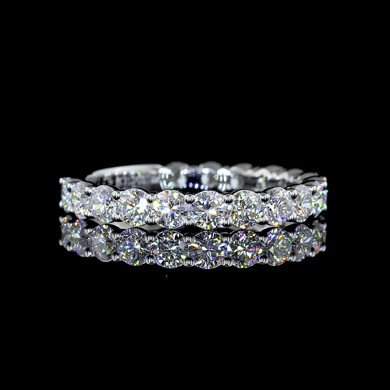 1-1/4ctw Prong Round 3/4 Eternity Band
