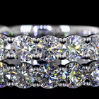 1-1/4ctw Prong Round 3/4 Eternity Band