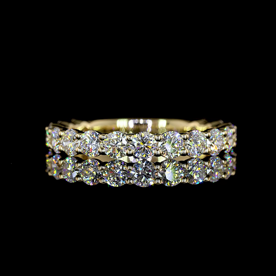 1-1/4ctw Prong Round 3/4 Eternity Band