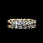 1-1/4ctw Prong Round 3/4 Eternity Band