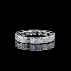 4ctw Emerald East West Prong Diamond Eternity Band