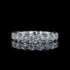 1-3/4ctw Prong Round 3/4 Eternity Band