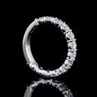 1-3/4ctw Prong Round 3/4 Eternity Band