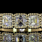 1-1/2ctw Pave Micro Asscher Seven Stone Band