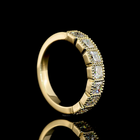 1-1/2ctw Pave Micro Asscher Seven Stone Band